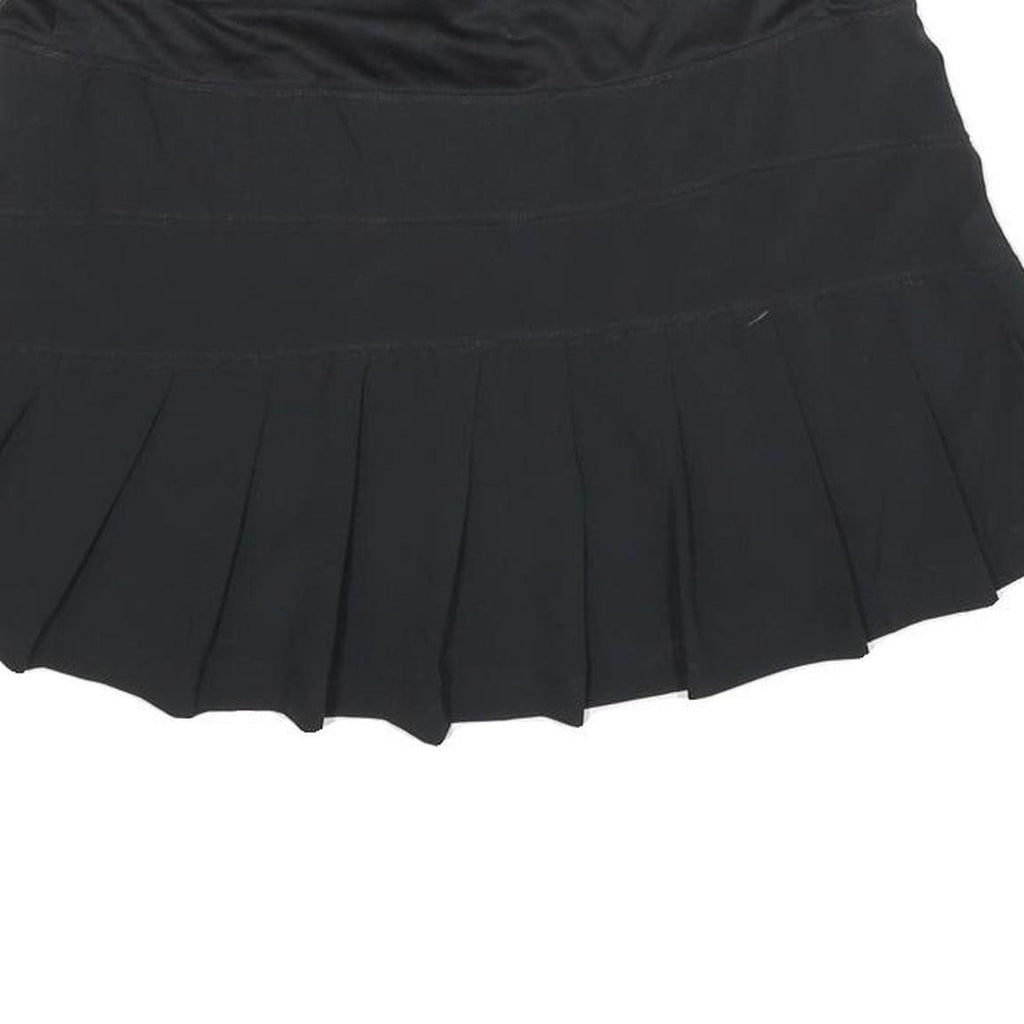 FILA Womens Black Tennis Mini Skort Polyester Blend Pleated Size L Sports