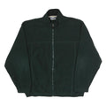 WEST-TEK Mens Green Polyester Zip Jacket XL Fleece Plain Casual Warm Outerwear