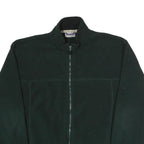 WEST-TEK Mens Green Polyester Zip Jacket XL Fleece Plain Casual Warm Outerwear