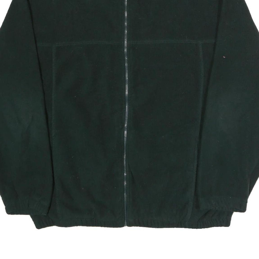 WEST-TEK Mens Green Polyester Zip Jacket XL Fleece Plain Casual Warm Outerwear