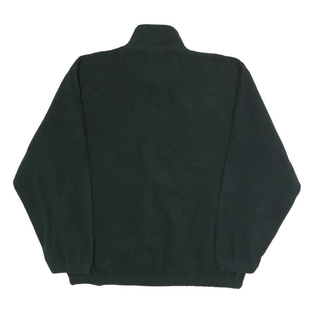 WEST-TEK Mens Green Polyester Zip Jacket XL Fleece Plain Casual Warm Outerwear