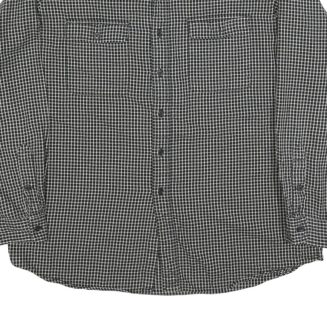 POLO RALPH LAUREN Mens Black & White Check Shirt XL Cotton Blend Casual Button