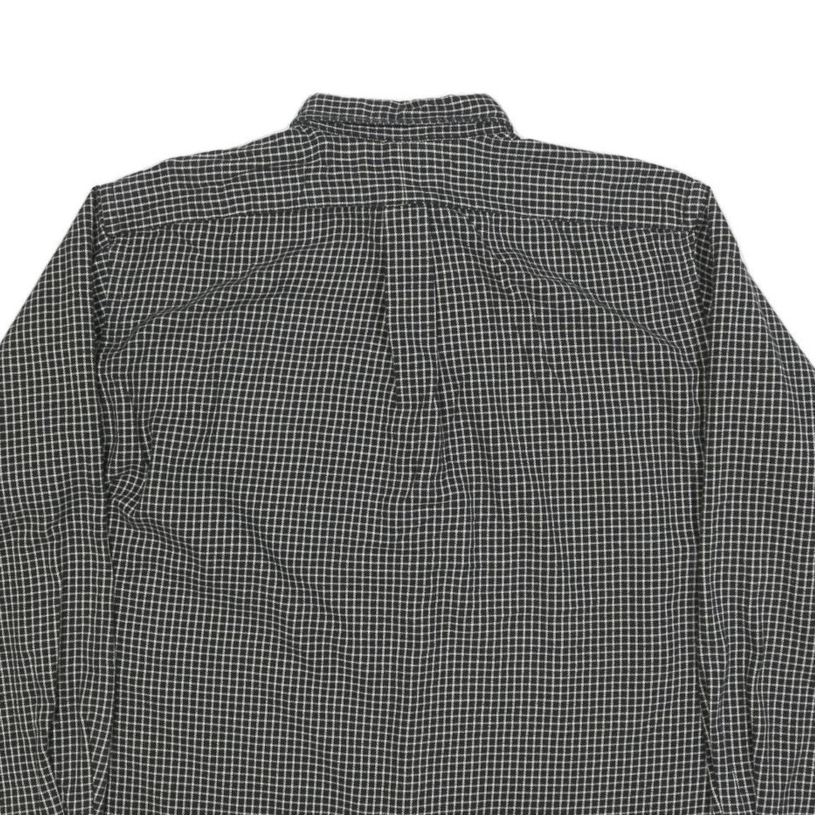 POLO RALPH LAUREN Mens Black & White Check Shirt XL Cotton Blend Casual Button