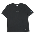 CHAMPION Mens Black Graphic T-Shirt M Short Sleeve Crew Neck Cotton Blend