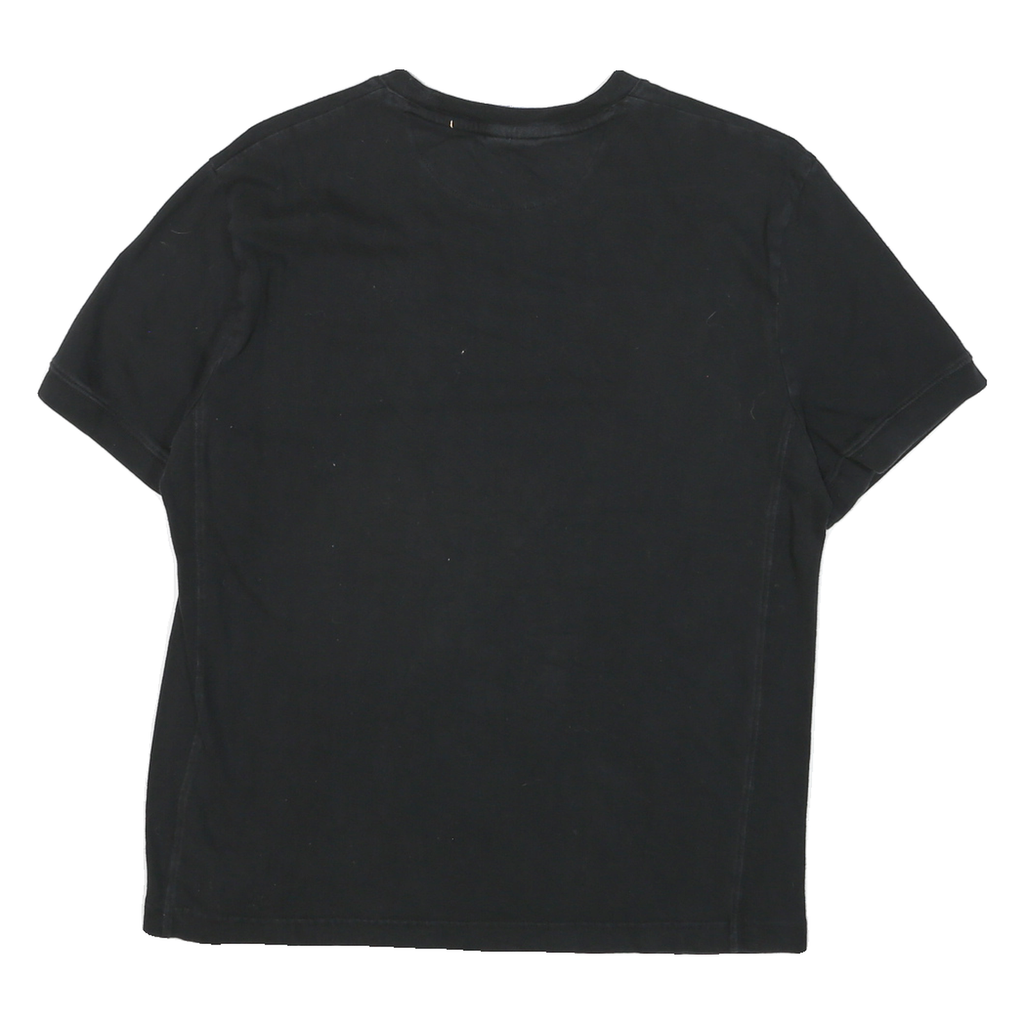 CHAMPION Mens Black Graphic T-Shirt M Short Sleeve Crew Neck Cotton Blend