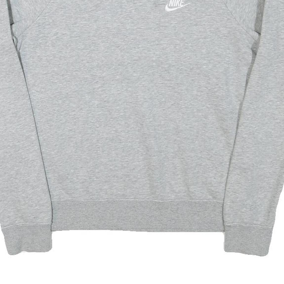 NIKE Mens Grey Crew Neck S Sweatshirt Cotton Blend Sportswear Casual Pullover