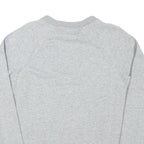 NIKE Mens Grey Crew Neck S Sweatshirt Cotton Blend Sportswear Casual Pullover