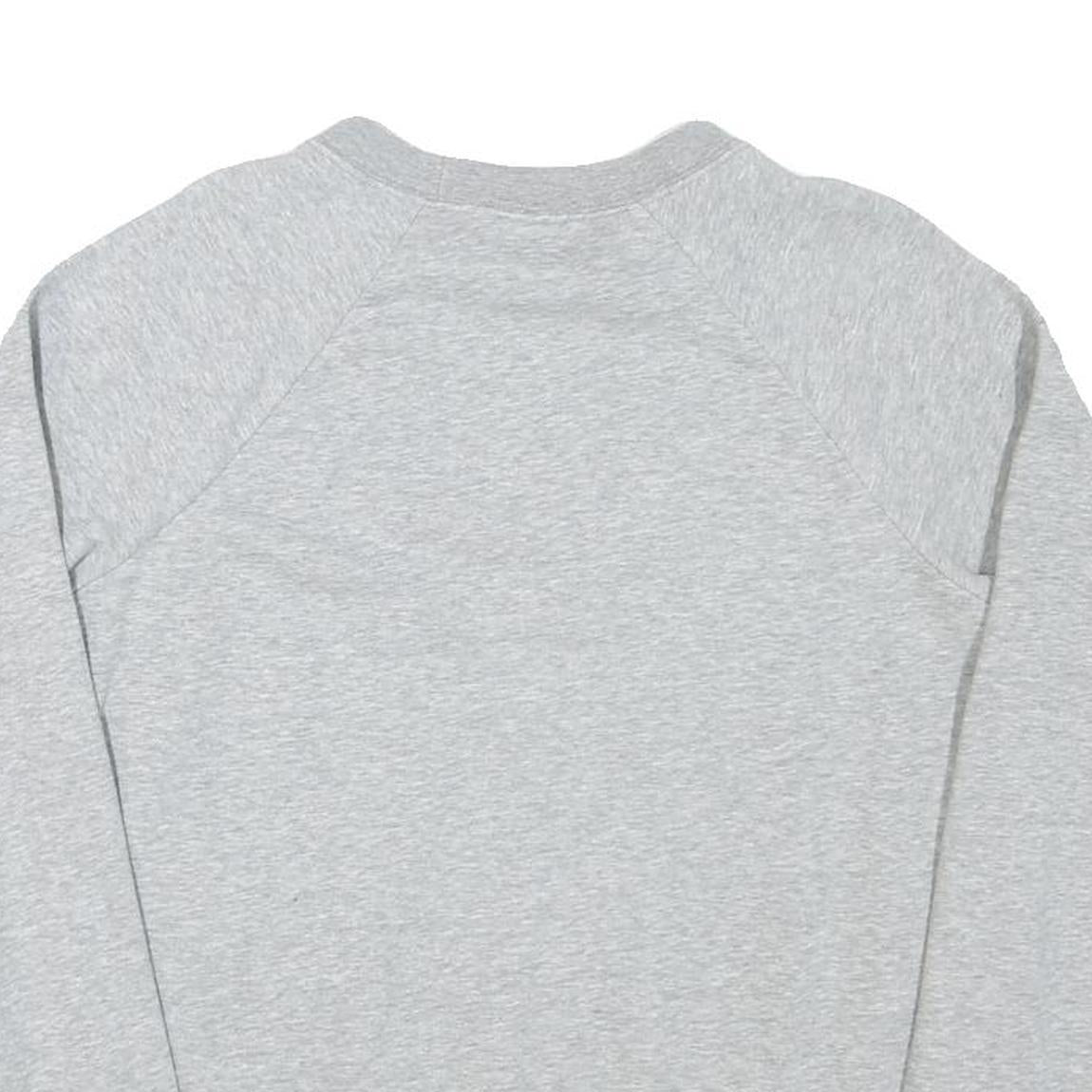 NIKE Mens Grey Crew Neck S Sweatshirt Cotton Blend Sportswear Casual Pullover