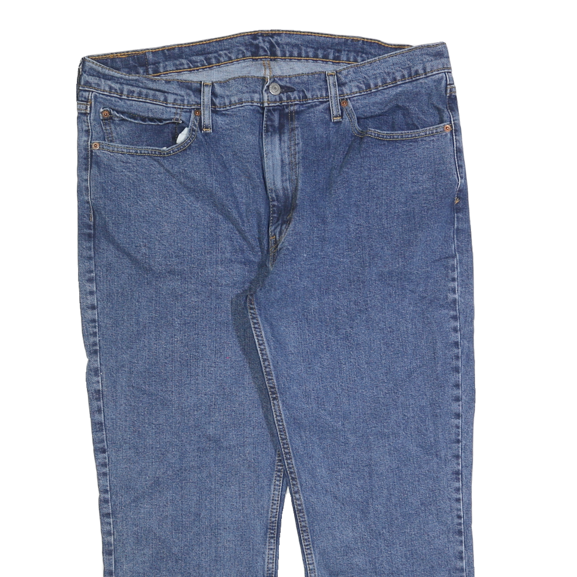 LEVI'S 514 Classic Mens Jeans Blue Classic Straight Denim Medium W38 L25 Zip