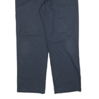 DICKIES Mens Cotton Blend Navy Regular Fit Straight Leg Trousers W36 L32