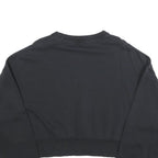NIKE Womens Black Cotton Blend Crew Neck XS Cropped Sweatshirt Casual