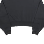 NIKE Womens Black Cotton Blend Crew Neck XS Cropped Sweatshirt Casual