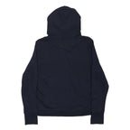 TOMMY HILFIGER Womens Navy Blue Zip Hoodie L Nautical Anchor Logo