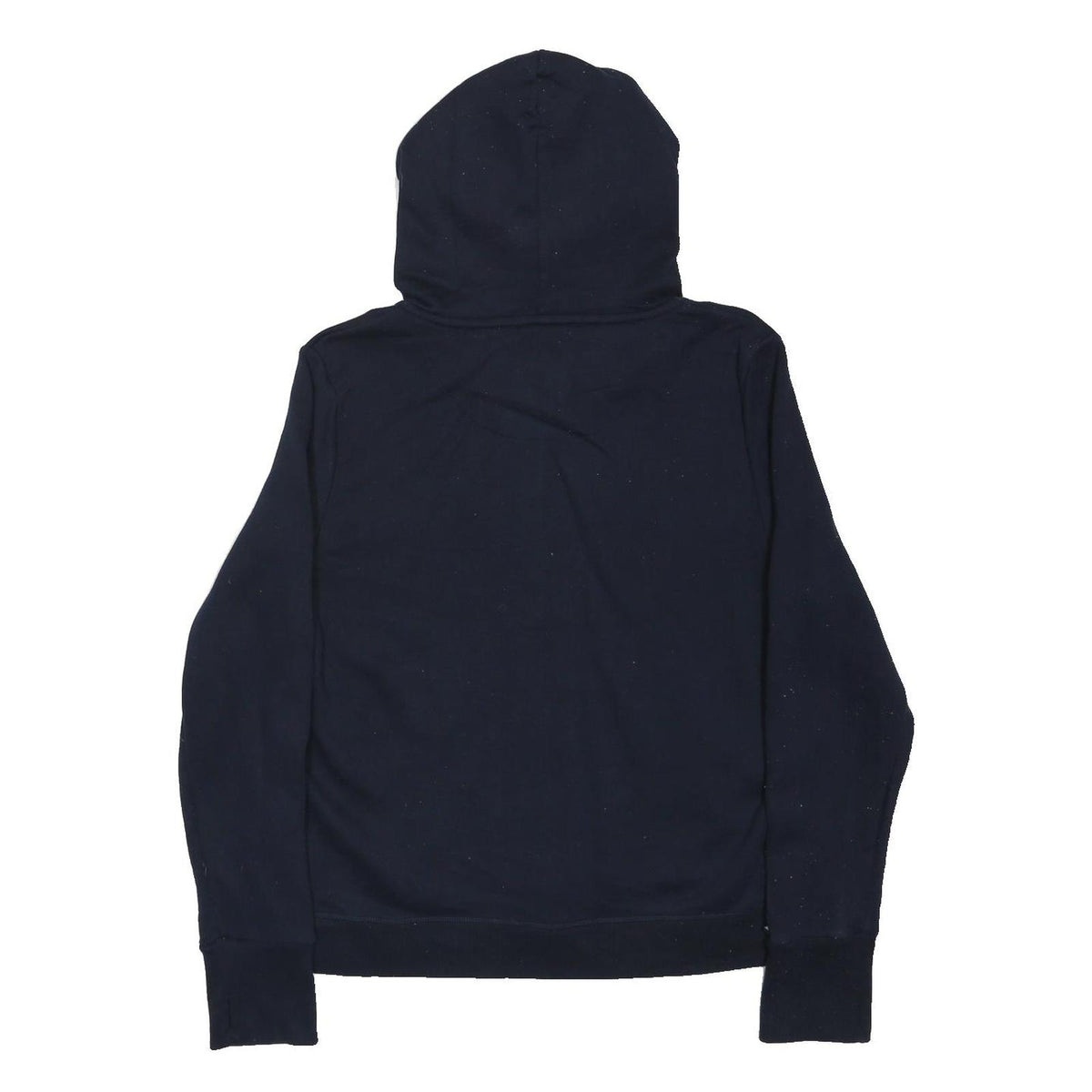 TOMMY HILFIGER Womens Navy Blue Zip Hoodie L Nautical Anchor Logo