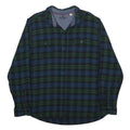 WOOLRICH Mens Blue & Green Check Shirt 2XL Long Sleeve Button Casual Cotton