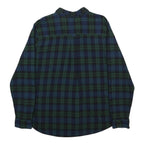WOOLRICH Mens Blue & Green Check Shirt 2XL Long Sleeve Button Casual Cotton