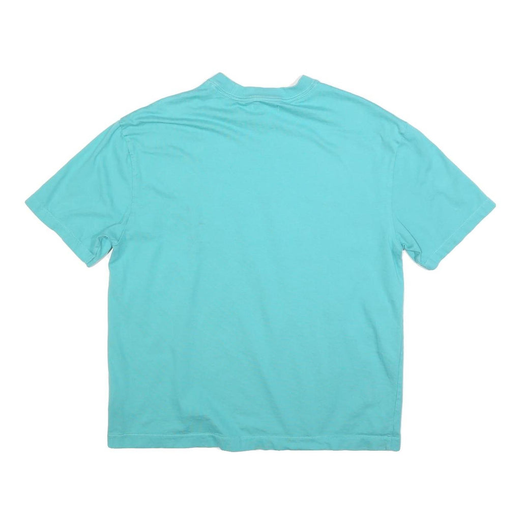 CALVIN KLEIN Mens Blue T-Shirt M Short Sleeve Crew Neck Cotton Blend Comfort