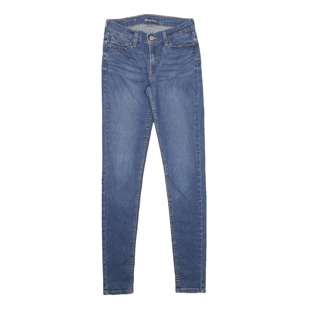 LEVI'S Womens Jeans Blue Slim Skinny Denim Medium W24 L32 Stretch Zip