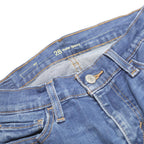 LEVI'S Womens Jeans Blue Slim Skinny Denim Medium W24 L32 Stretch Zip