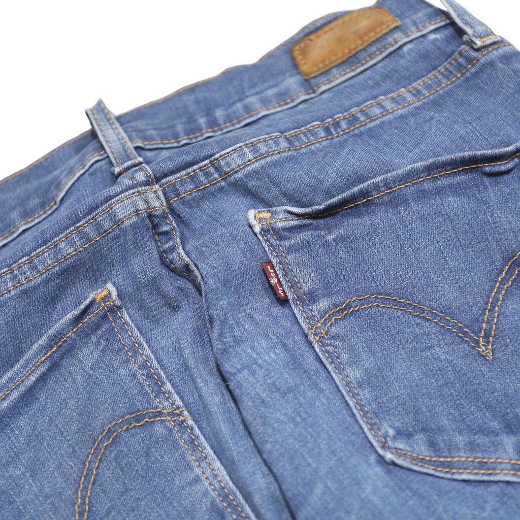 LEVI'S Womens Jeans Blue Slim Skinny Denim Medium W24 L32 Stretch Zip