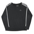 ADIDAS Womens Black Sweatshirt S Crew Neck Cotton Blend Sport Casual