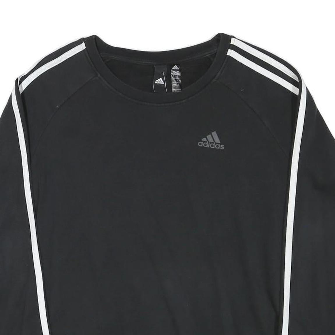 ADIDAS Womens Black Sweatshirt S Crew Neck Cotton Blend Sport Casual