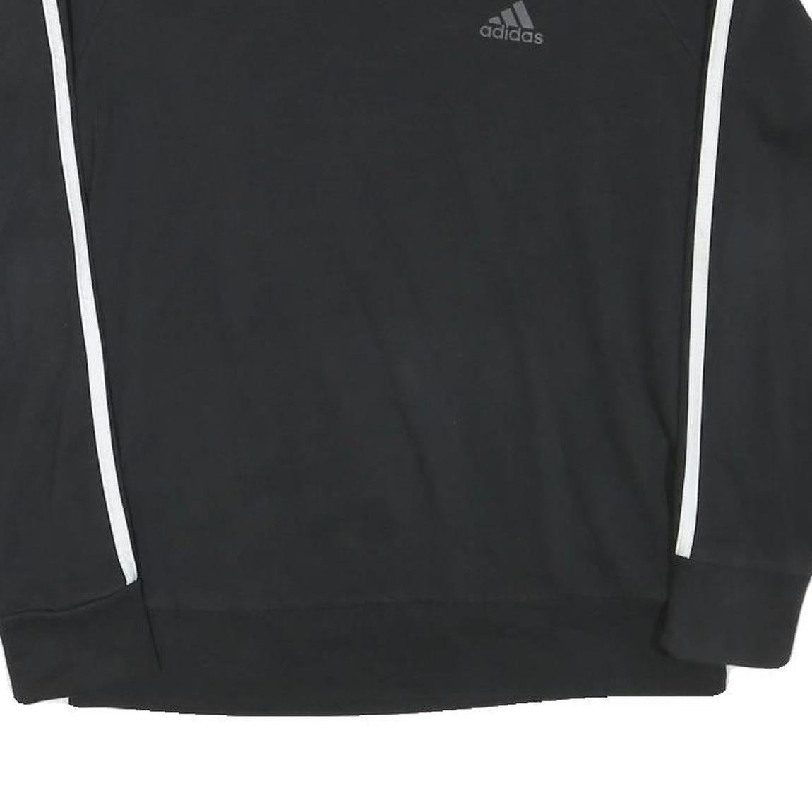 ADIDAS Womens Black Sweatshirt S Crew Neck Cotton Blend Sport Casual