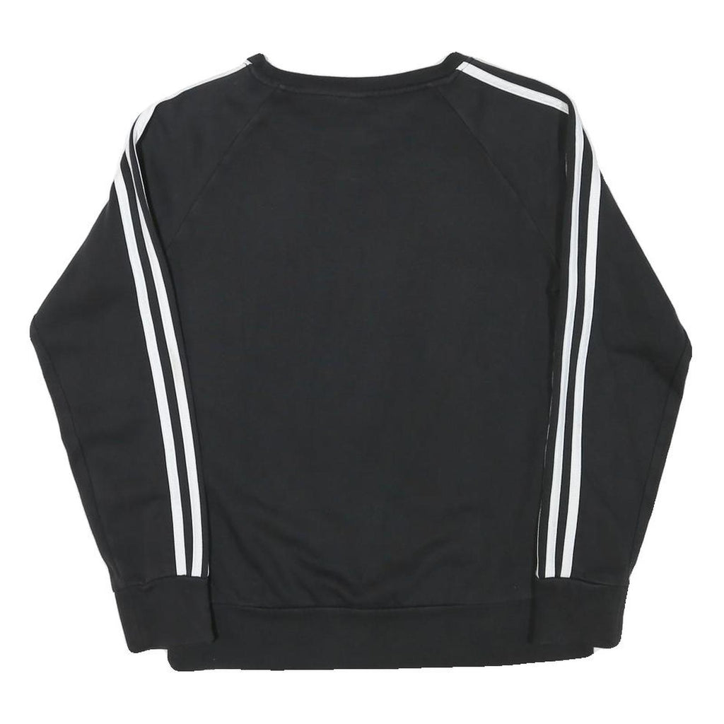 ADIDAS Womens Black Sweatshirt S Crew Neck Cotton Blend Sport Casual