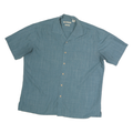BATICK BAY Mens Blue Shirt XL Cotton Casual Short Sleeve Summer Lightweight