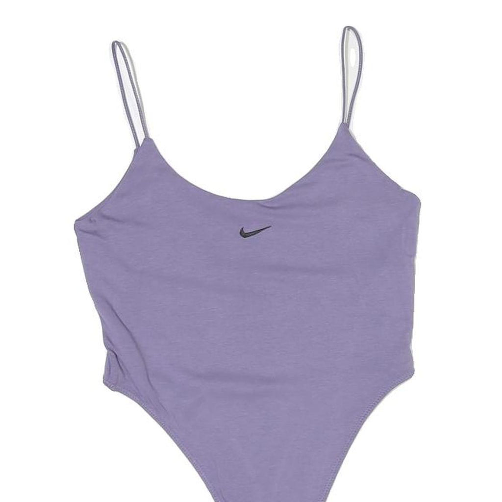 NIKE Womens Purple Slim Vest S Spaghetti Strap Crew Neck Cotton Casual