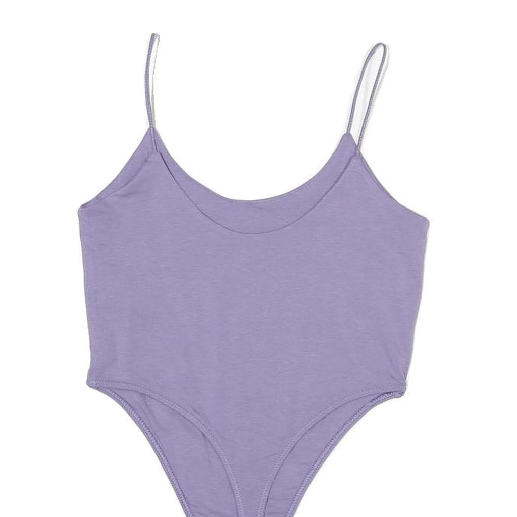 NIKE Womens Purple Slim Vest S Spaghetti Strap Crew Neck Cotton Casual