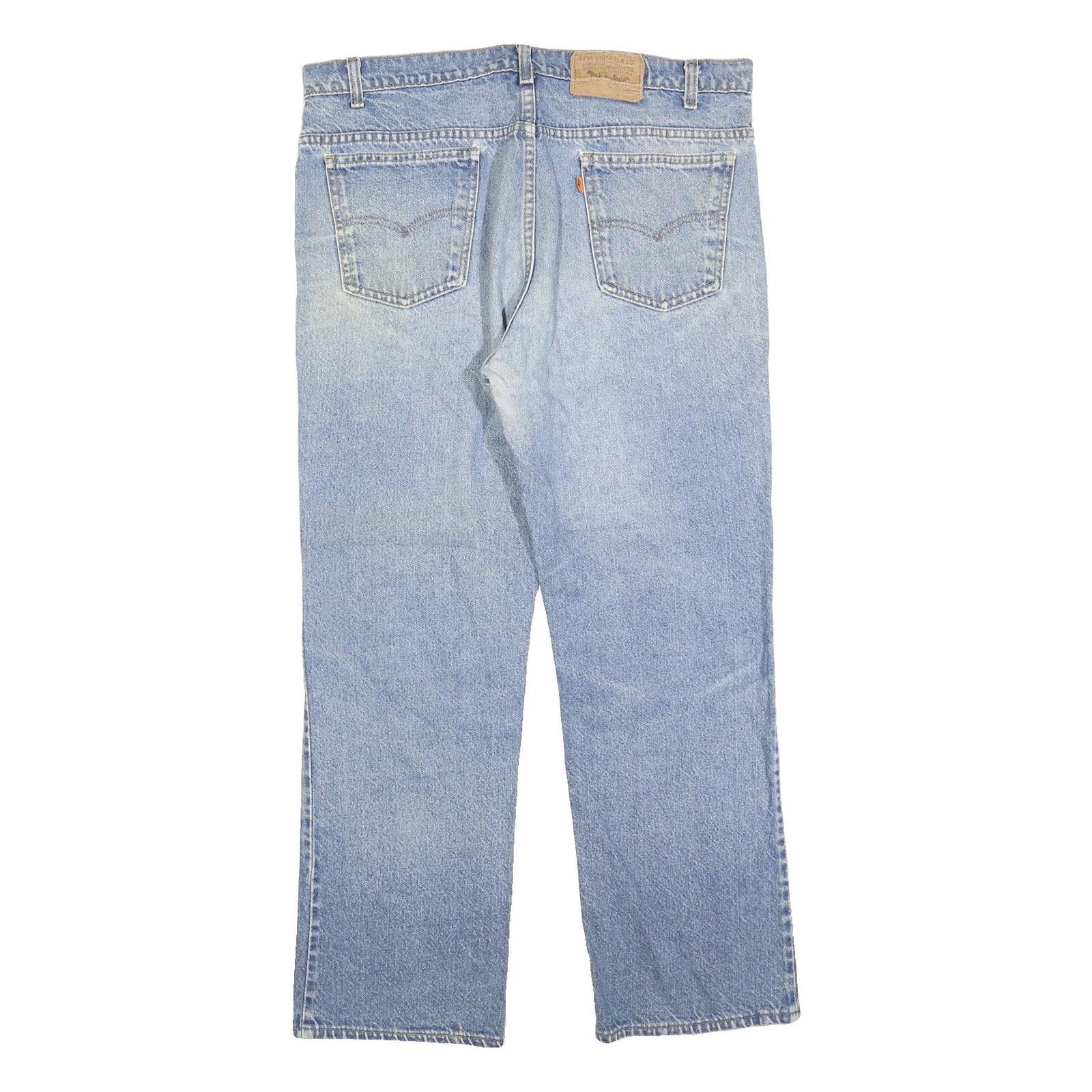 LEVI'S Mens Loose Blue Denim Light W38 L30 Zip Casual Cotton Blend Jeans