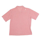 Womens Red & White Check Shirt M Button Front Cotton Summer Casual