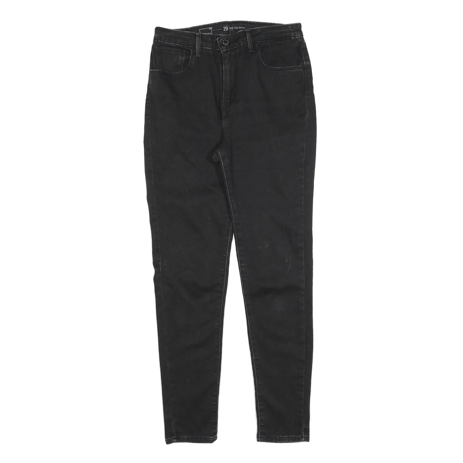 LEVI'S Womens Jeans Black Slim Skinny Denim Medium W29 L30 High Rise Stretch