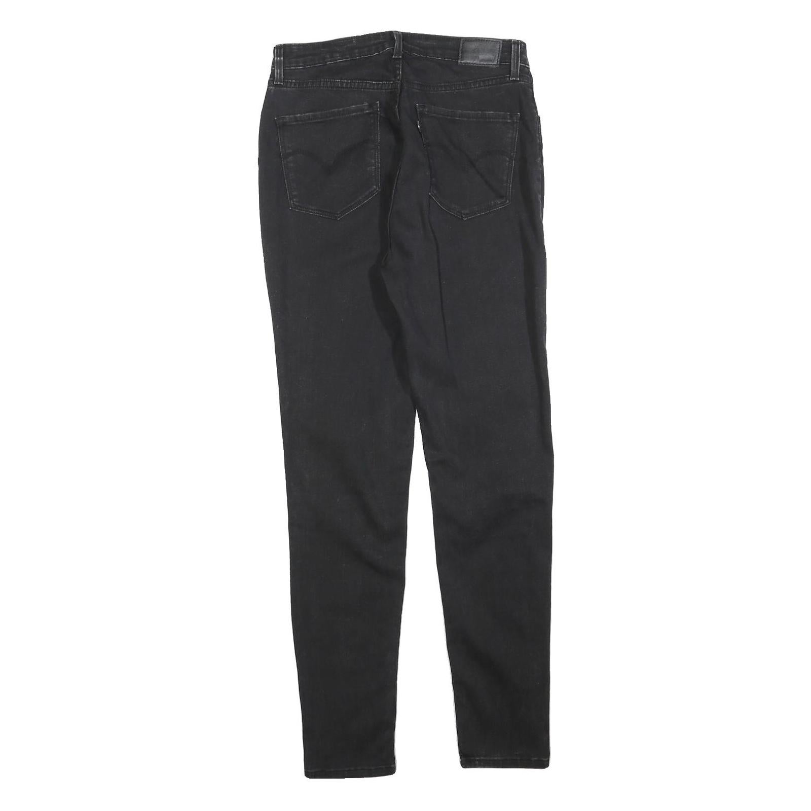 LEVI'S Womens Jeans Black Slim Skinny Denim Medium W29 L30 High Rise Stretch