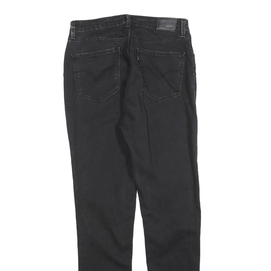 LEVI'S Womens Jeans Black Slim Skinny Denim Medium W29 L30 High Rise Stretch