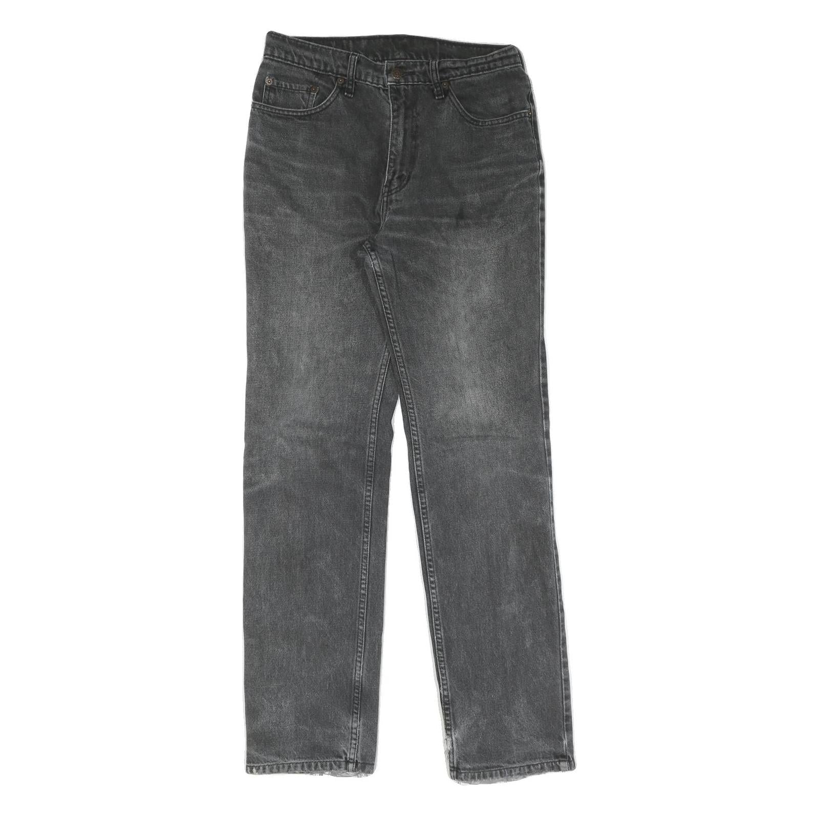 LEVI'S Mens Regular Fit Straight Denim Dark Grey W30 L32 Classic Cotton Zip