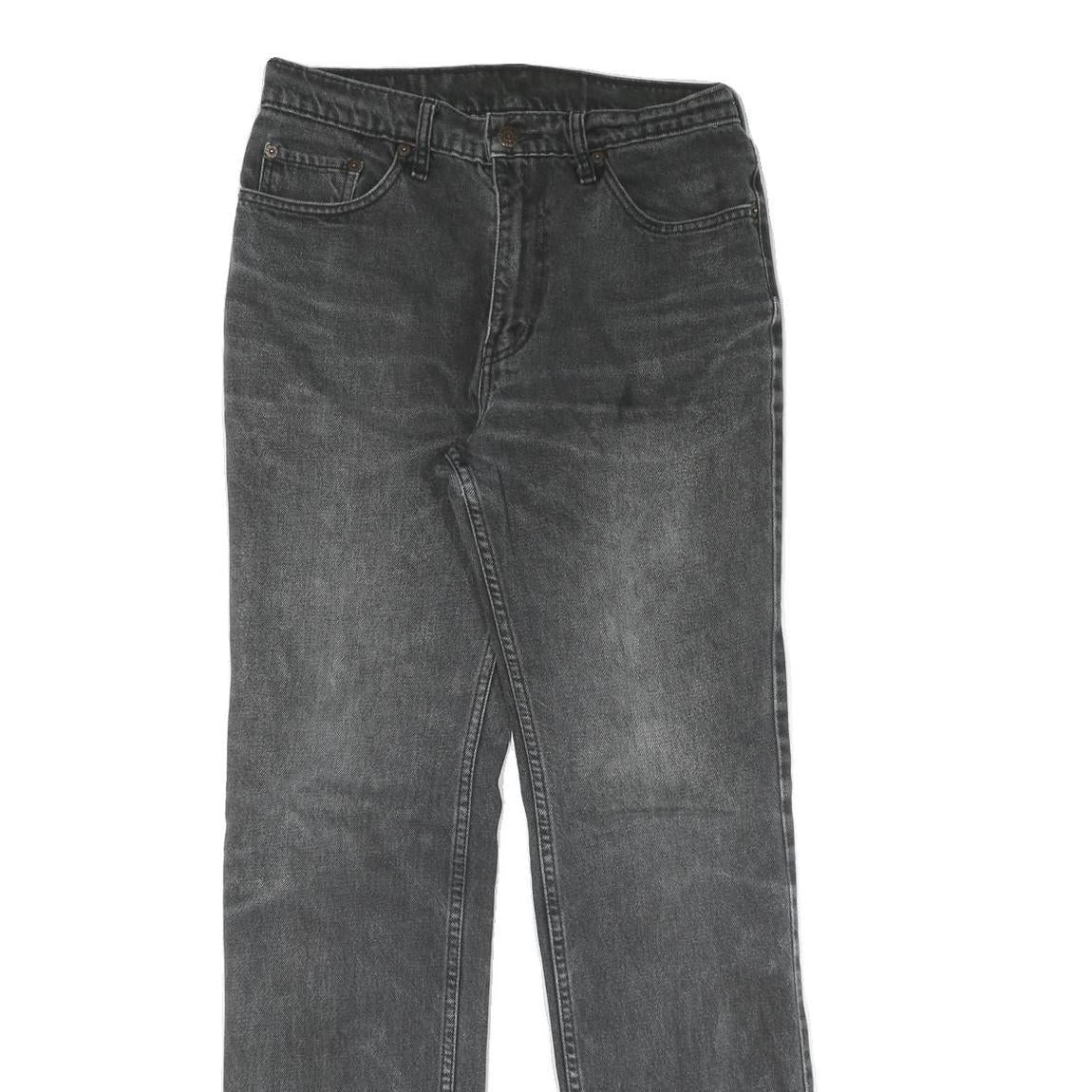 LEVI'S Mens Regular Fit Straight Denim Dark Grey W30 L32 Classic Cotton Zip