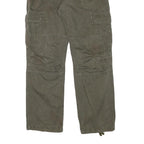 CARHARTT Mens Cotton Blend Green Regular Cargo Straight Trousers W35 L31