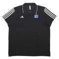 ADIDAS Mens Black Polo Shirt 2XL Cotton Blend Classic 3-Stripes Sportswear