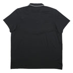 ADIDAS Mens Black Polo Shirt 2XL Cotton Blend Classic 3-Stripes Sportswear