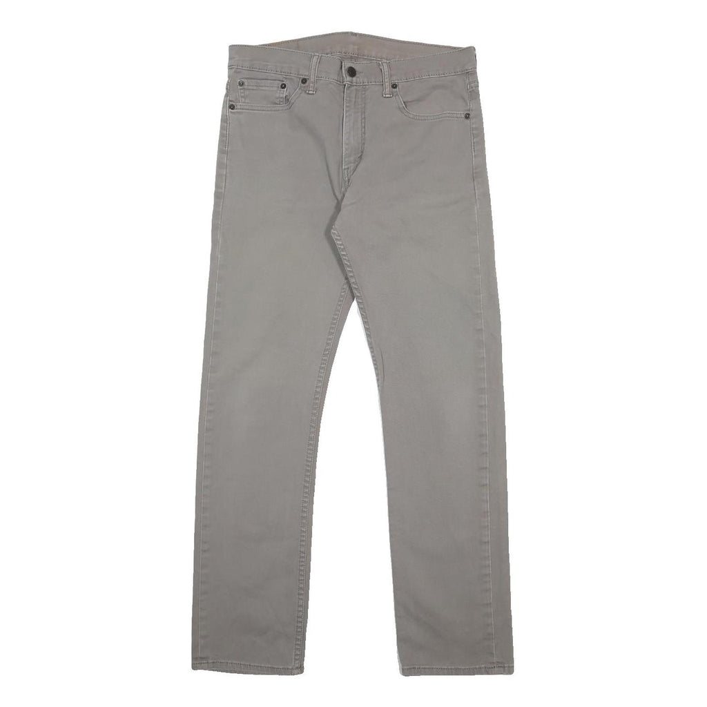LEVI'S 513 Mens Slim Grey Denim W31 L32 Cotton Blend Zip Jeans