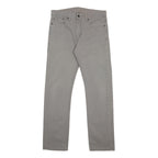 LEVI'S 513 Mens Slim Grey Denim W31 L32 Cotton Blend Zip Jeans