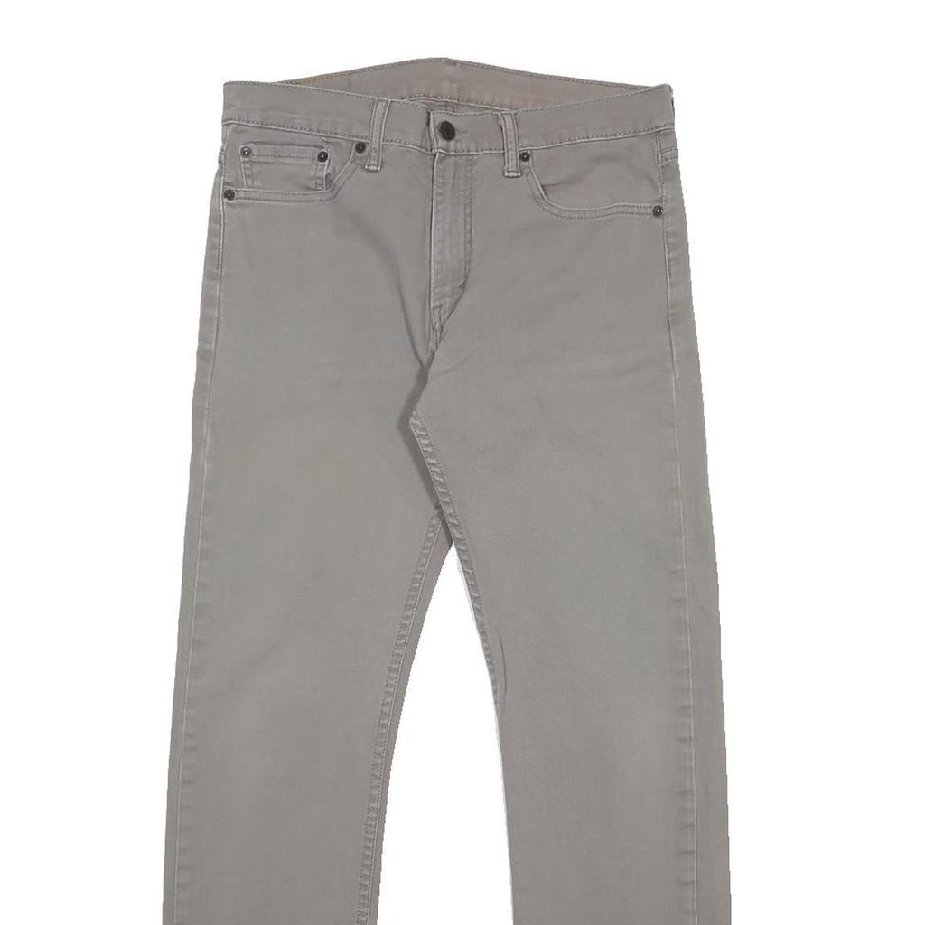 LEVI'S 513 Mens Slim Grey Denim W31 L32 Cotton Blend Zip Jeans