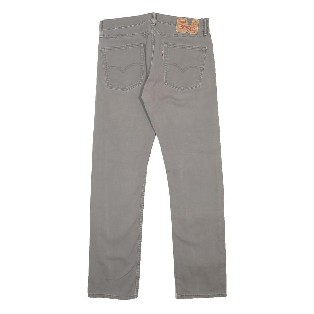 LEVI'S 513 Mens Slim Grey Denim W31 L32 Cotton Blend Zip Jeans