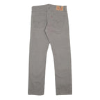 LEVI'S 513 Mens Slim Grey Denim W31 L32 Cotton Blend Zip Jeans