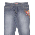 TAIFUN Womens Jeans Regular Straight Denim Medium W36 L26 Embroidered Floral