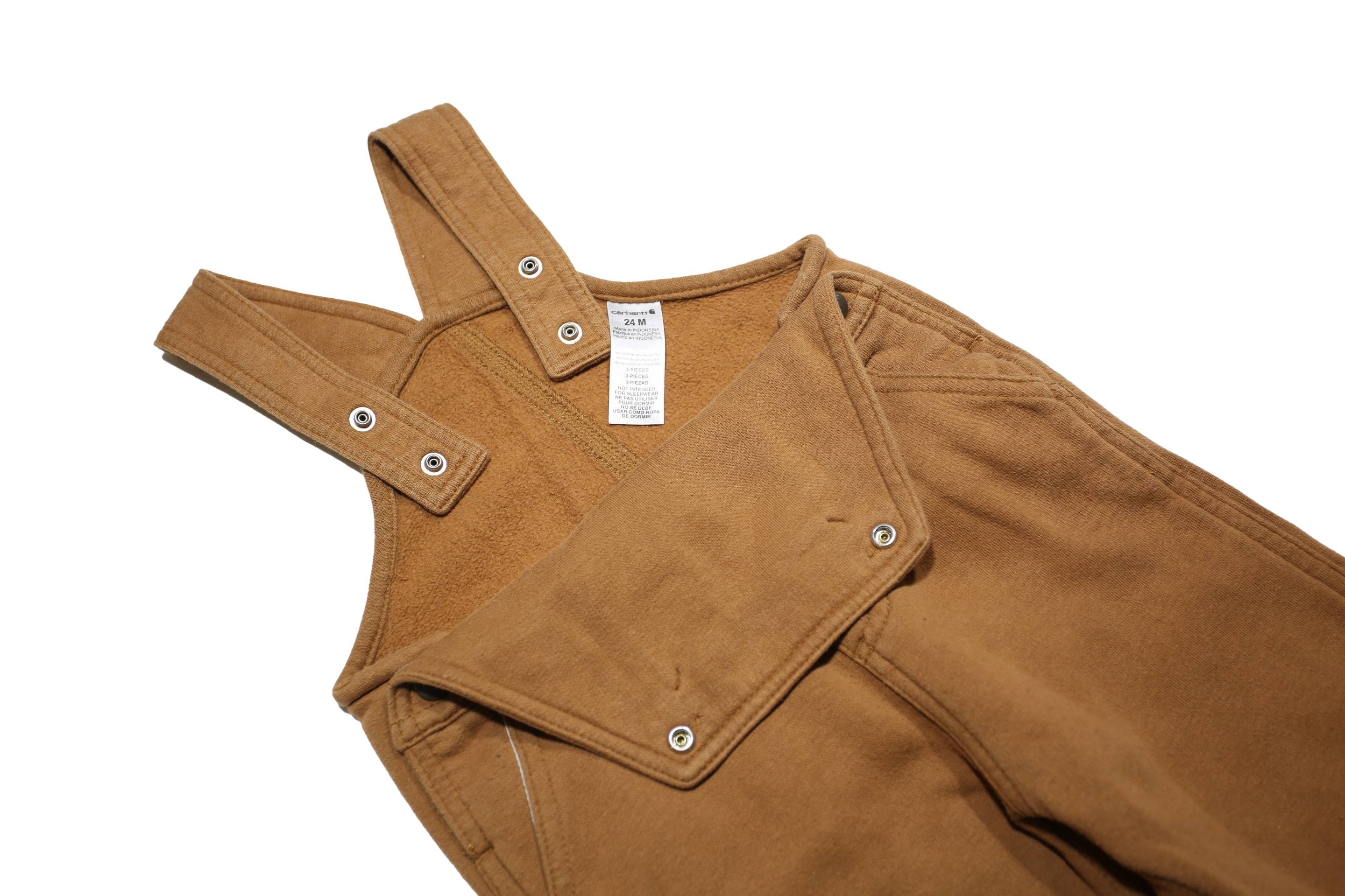 CARHARTT Boys Brown Cotton Blend Dungarees Regular Fit 2Y W22 L11 Kids Overalls