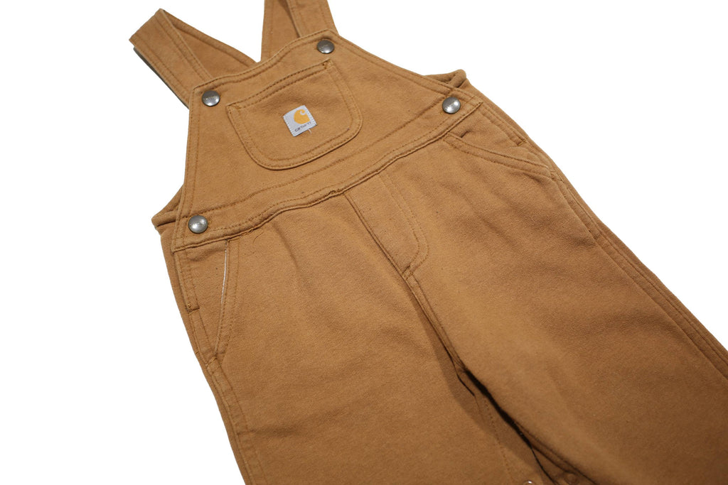CARHARTT Boys Brown Cotton Blend Dungarees Regular Fit 2Y W22 L11 Kids Overalls