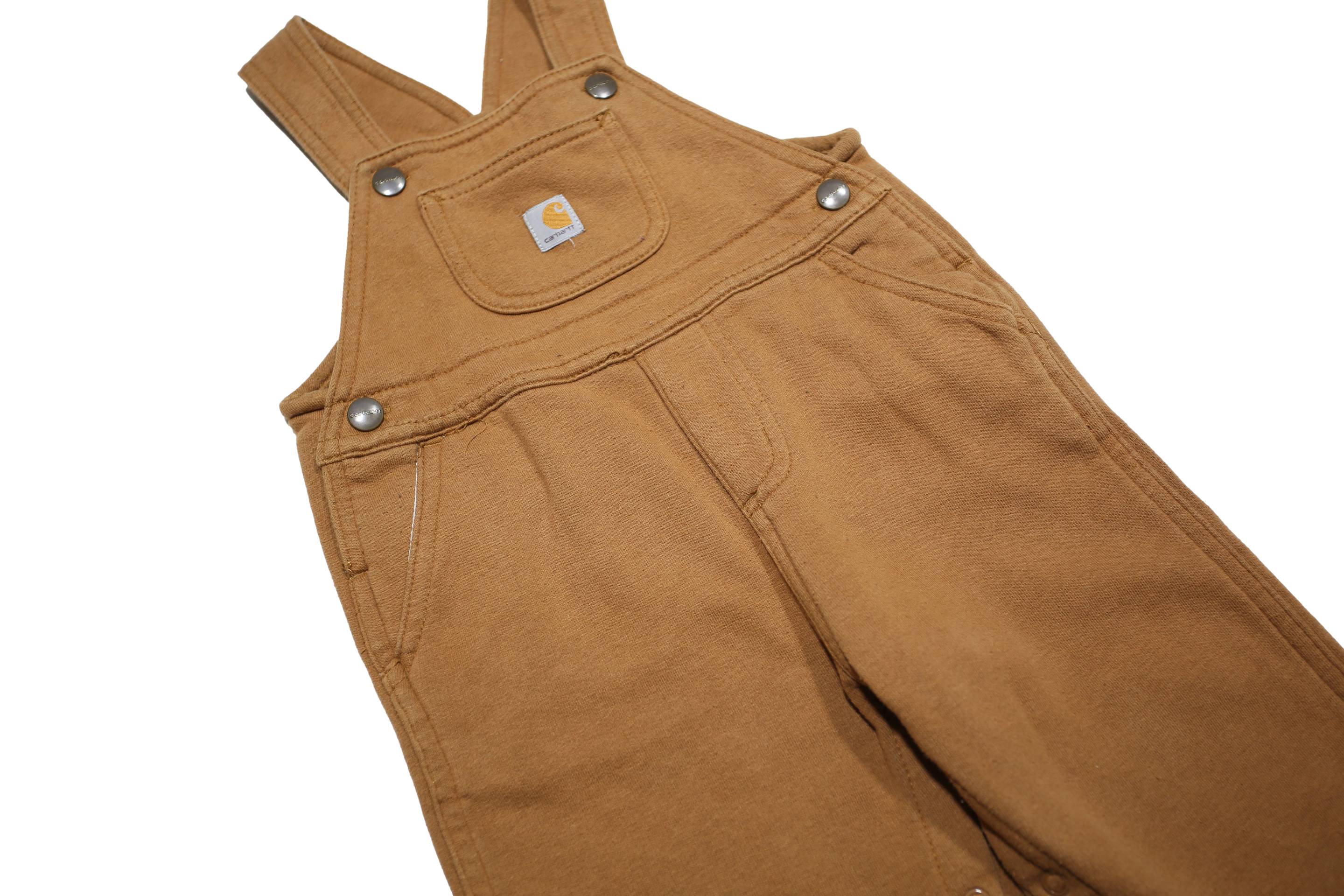 CARHARTT Boys Brown Cotton Blend Dungarees Regular Fit 2Y W22 L11 Kids Overalls